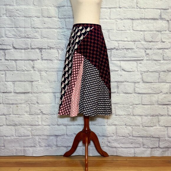 HD in Paris Dresses & Skirts - HD in Paris Marilyn Polka Dot Patchwork Print Midi Skirt